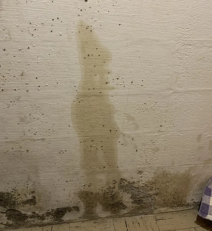 A stain on a wall